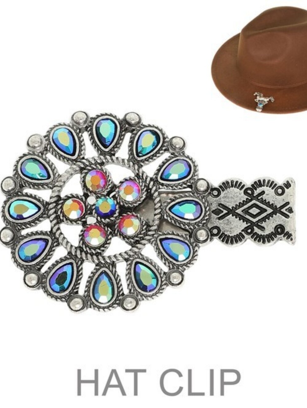NEW Rhinestone Hat Clip, Hat Pin Brooch